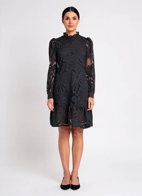 Rochie midi mâneci lungi mâneci lungi negru BHATTI femme