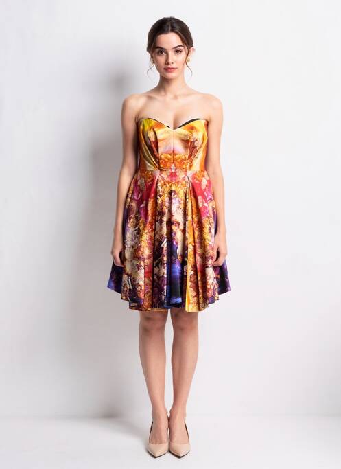 Rochie scurtă fără mâneci fără mâneci portocaliu ALEXANDER MCQUEEN femme