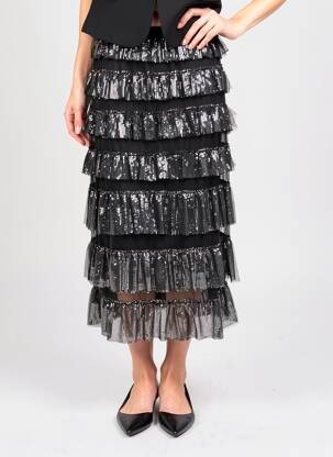 Fustă lungă croială fluidă negru MAY BY SHINING STAR femeie
