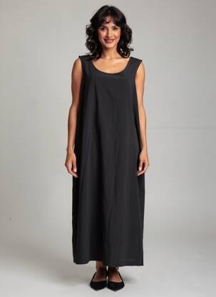 Rochie lungă fără mâneci fără mâneci negru SOPHIA CURVY femme
