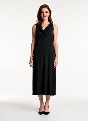 Rochie lungă fără mâneci fără mâneci negru NICE THINGS femeie
