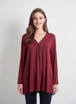 Tricou mâneci lungi mâneci lungi roșu AN II VITO femeie