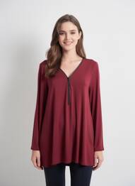 Tricou mâneci lungi mâneci lungi roșu AN II VITO femme