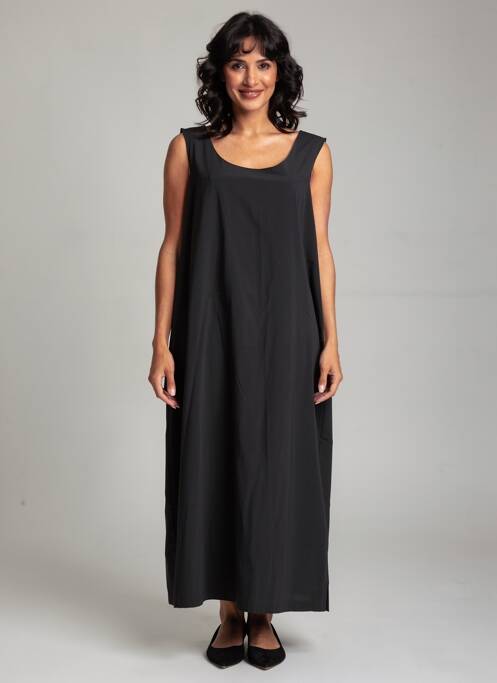 Rochie lungă fără mâneci fără mâneci negru SOPHIA CURVY femme