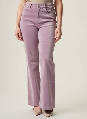 Pantalon evazat elasticitate talie înaltă violet TRAFFIC PEOPLE femeie