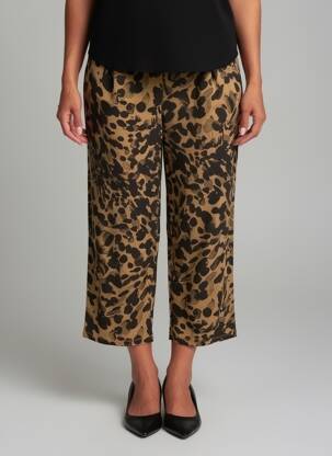 Pantalon 7/8 talie înaltă talie înaltă bej MASAI femeie