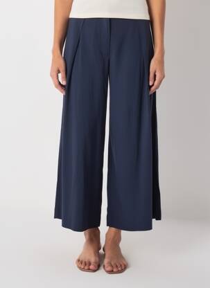 Pantalon 7/8 talie înaltă talie înaltă albastru NICE THINGS femeie