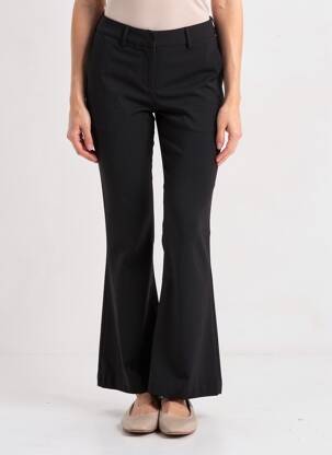 Pantalon evazat elasticitate mărime normală negru LUMINA femeie
