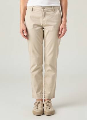 Pantalon chino țesătură poplin mărime normală bej U.S. POLO ASSN femeie