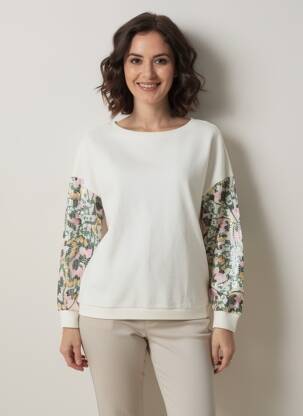 Hanorac mâneci lungi mâneci lungi alb STREET ONE femme