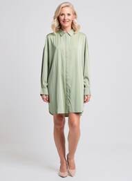 Rochie scurtă mâneci lungi mâneci lungi verde YEST femeie