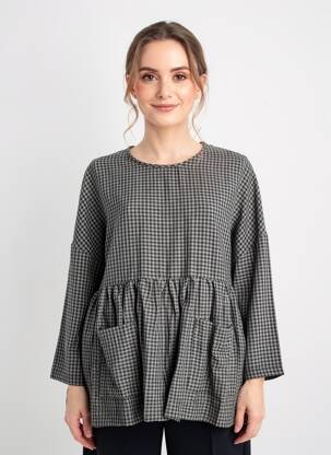 Tricou mâneci lungi mâneci lungi gri KOKOMARINA femeie