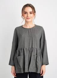 Tricou mâneci lungi mâneci lungi gri KOKOMARINA femeie