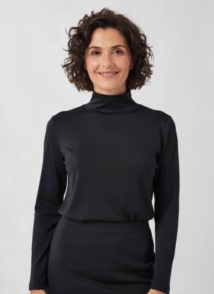 Tricou mâneci lungi mâneci lungi negru YEST femeie