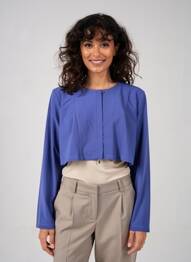 Jachete casual guler rotund albastru 3322 femeie