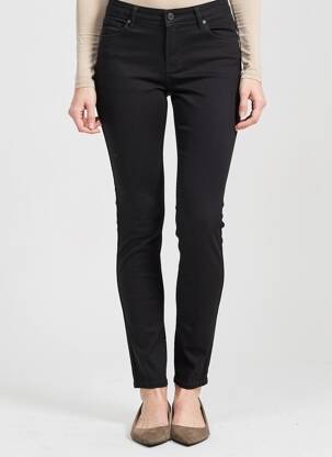 Pantalon slim buzunare negru GEVANA femeie