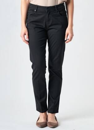 Pantalon slim talie elastică negru GEVANA femeie