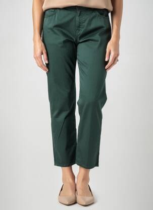 Pantalon 7/8 închidere cu fermoar sub clapetă cu nasturi verde GEVANA femeie