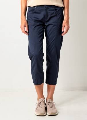 Pantalon 7/8 țesătură poplin mărime normală albastru GEVANA femeie