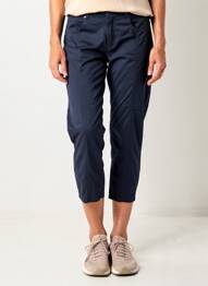 Pantalon 7/8 țesătură poplin mărime normală albastru GEVANA femeie
