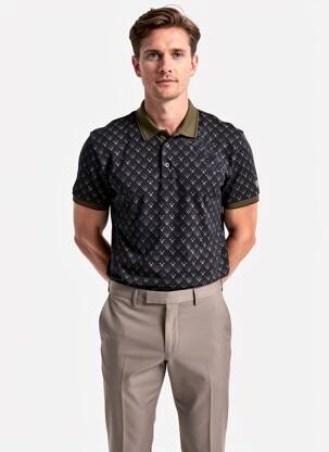 Polo elasticitate mâneci scurte negru SUN VALLEY bărbat