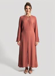 Rochie lungă mâneci lungi mâneci lungi portocaliu ATTIC AND BARN femeie