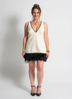 Rochie scurtă fără mâneci fără mâneci bej PHO FIRENZE femeie