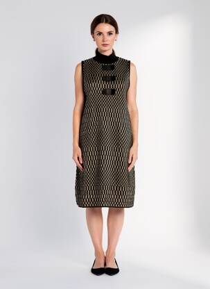 Rochie midi fără mâneci fără mâneci negru PHO FIRENZE femeie