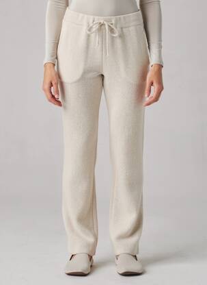 Pantalon slim talie elastică mărime normală bej BONNETERIE UNIVERSEL femeie