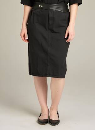 Fustă midi elasticitate negru DIXIE femeie