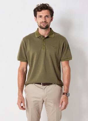 Polo croială dreaptă mâneci scurte verde DAYTONA bărbat