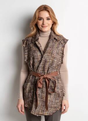 Jachete casual guler tip costum maro MAT. femme