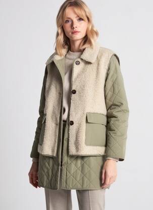 Jachete casual croială dreaptă verde NICE THINGS femme