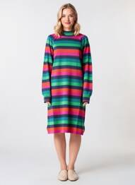 Rochie pulover croială dreaptă mâneci lungi roz BLUTSGESCHWISTER femme