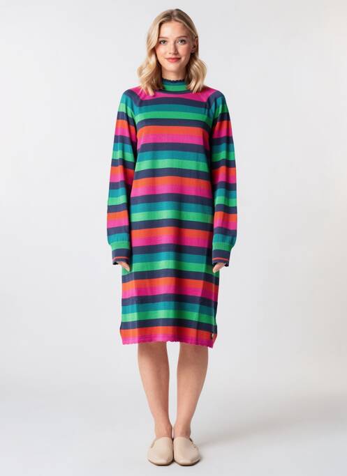 Rochie pulover guler col înalt mâneci lungi roz BLUTSGESCHWISTER femme