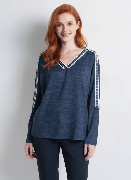 Top elasticitate mâneci lungi albastru AN II VITO femme