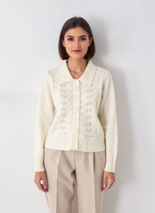 Vestă cu mâneci lungi elasticitate bej KING LOUIE femme