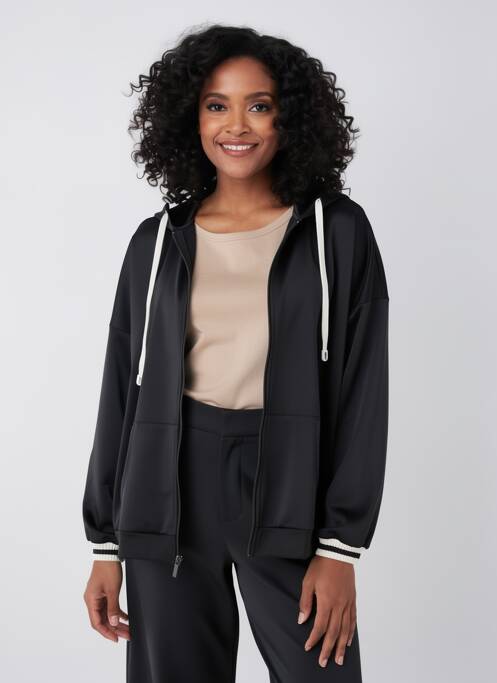 Jachete casual guler rotund negru MAT. femme