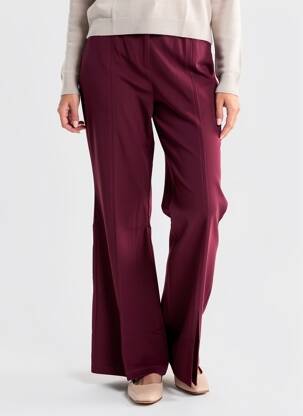 Pantalon evazat talie elastică violet MAT.3 femeie