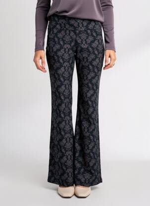 Pantalon evazat talie elastică gri BLUTSGESCHWISTER femeie