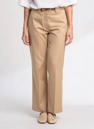 Pantalon drept țesătură poplin mărime normală bej GERARD DAREL femeie