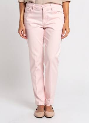 Pantalon slim țesătură poplin mărime normală roz LCDN femeie