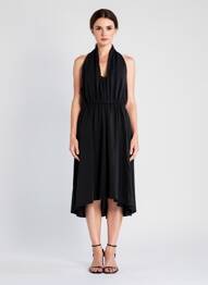 Rochie midi fără mâneci fără mâneci negru MOLLY BRACKEN femeie