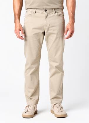 Pantalon slim țesătură poplin mărime normală bej SAINT HILAIRE bărbat