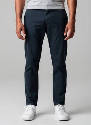 Pantalon chino elasticitate talie joasă albastru LE TEMPS DES CERISES bărbat