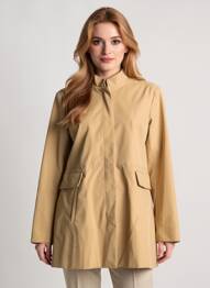 Trench țesătură poplin fără glugă bej YES.ZEE femeie