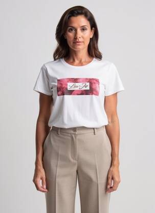 Tricou elasticitate mâneci scurte alb LIU JO femeie