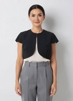 Bolero guler rotund negru KOCCA femeie