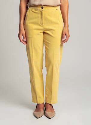 Pantalon drept elasticitate mărime normală galben KOCCA femeie