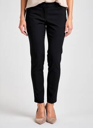 Pantalon slim țesătură poplin mărime normală negru SOLOLA femeie